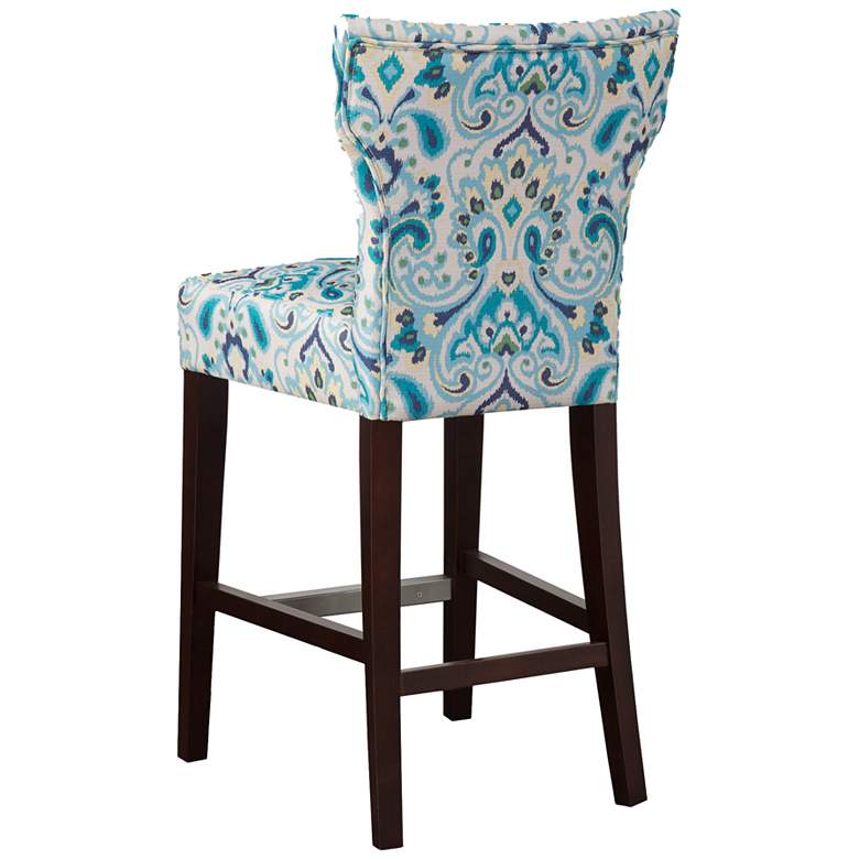 Image 3 Avila 25 inch Blue Fabric and Espresso Wood Counter Stool more views