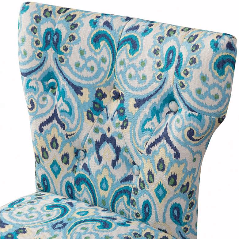 Image 5 Avila 25 inch Blue Fabric and Espresso Wood Counter Stool more views