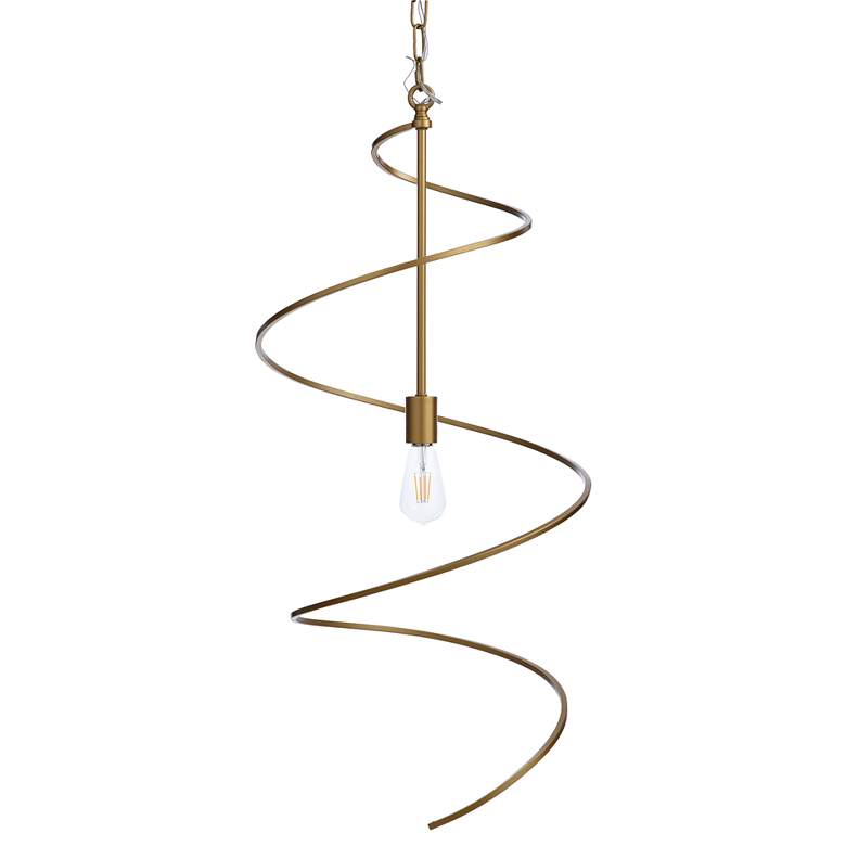 Image 1 Avila Pendant - Large - Painted Gold Metal