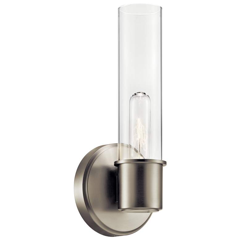 Image 1 Aviv 13 Inch 1 Light Wall Sconce in Brushed Nickel