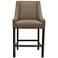 Avoca 26" Brown Linen Distressed Wood Counter Stool
