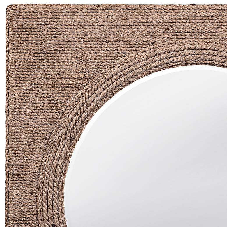 Image 2 Avon Brown Sisal Rope 42" Square Oversized Wall Mirror more views