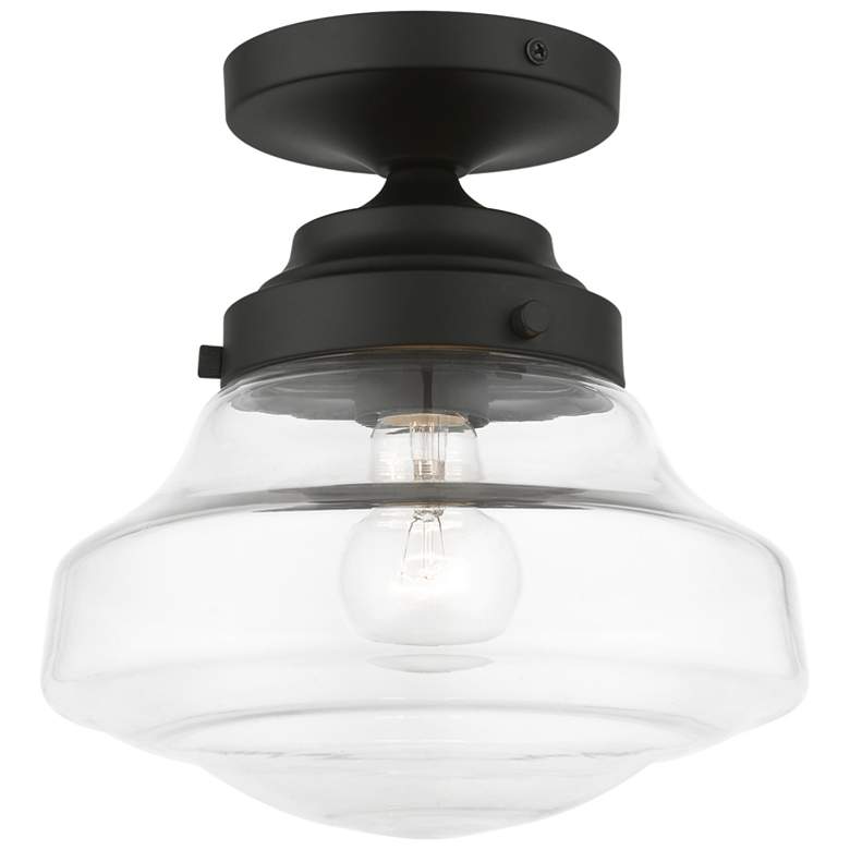Image 1 Avondale 1 Light Black Semi-Flush