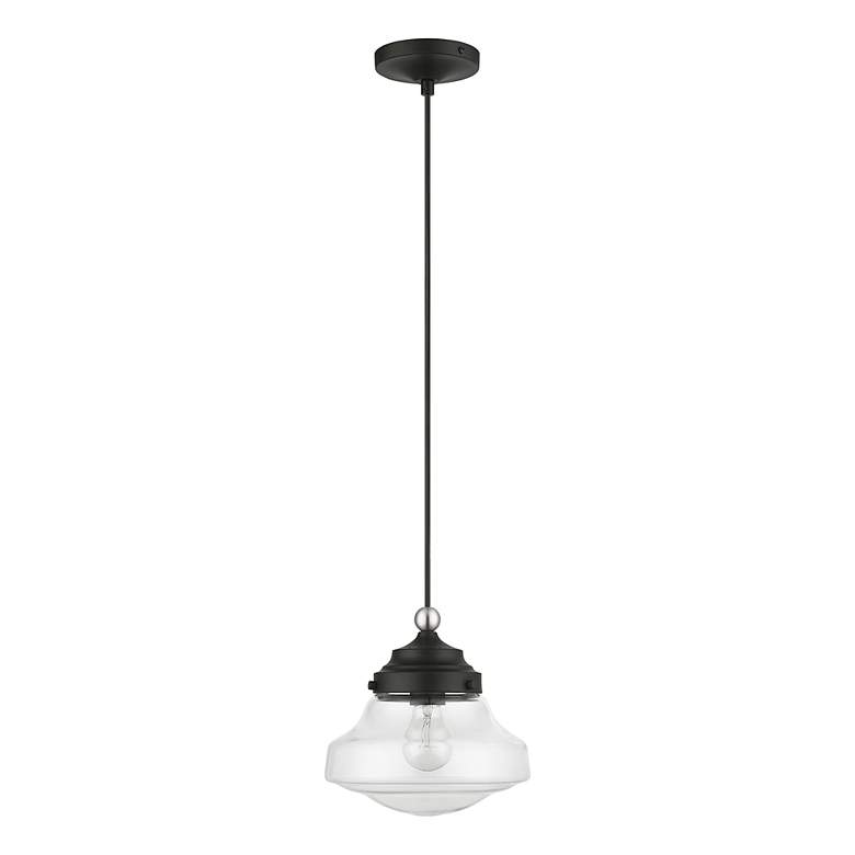 Image 3 Avondale 1 Light Black with Brushed Nickel Accent Mini Pendant more views