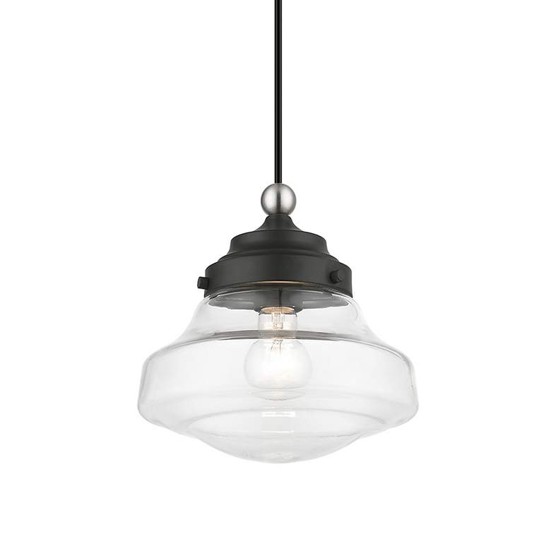 Image 4 Avondale 1 Light Black with Brushed Nickel Accent Mini Pendant more views