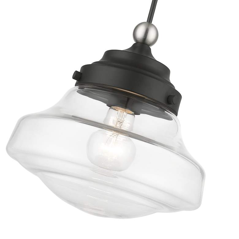 Image 5 Avondale 1 Light Black with Brushed Nickel Accent Mini Pendant more views