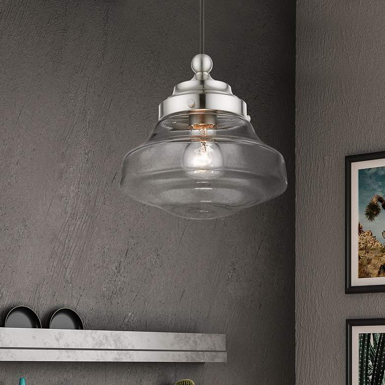 Image 1 Avondale 1 Light Brushed Nickel Mini Pendant