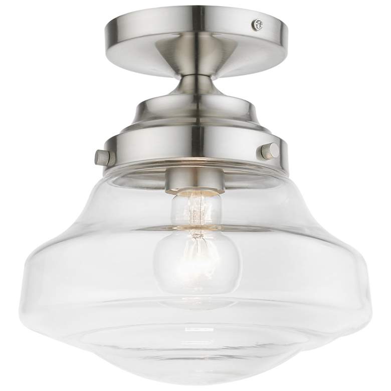 Image 1 Avondale 1 Light Brushed Nickel Semi-Flush