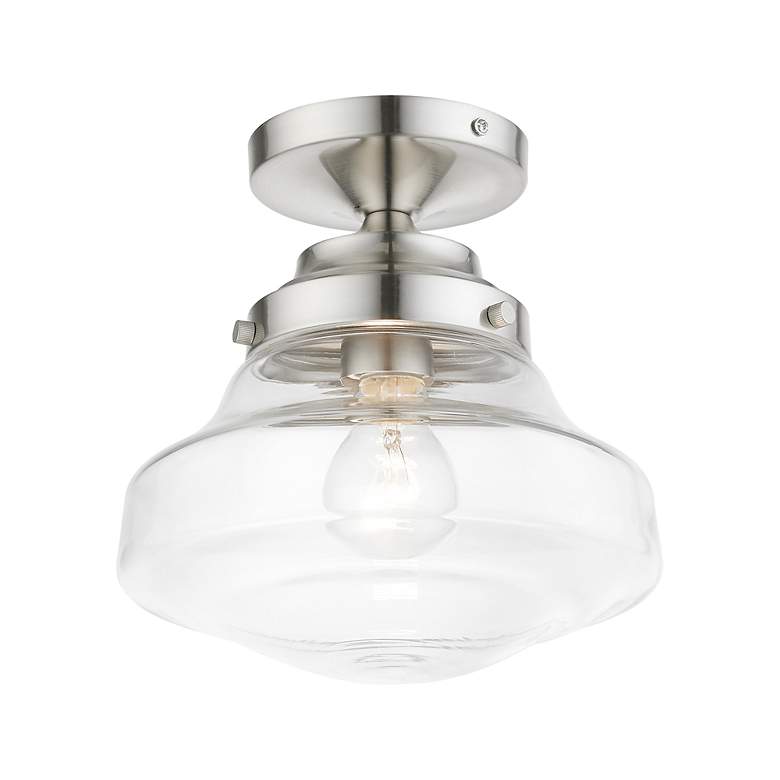 Image 4 Avondale 1 Light Brushed Nickel Semi-Flush more views