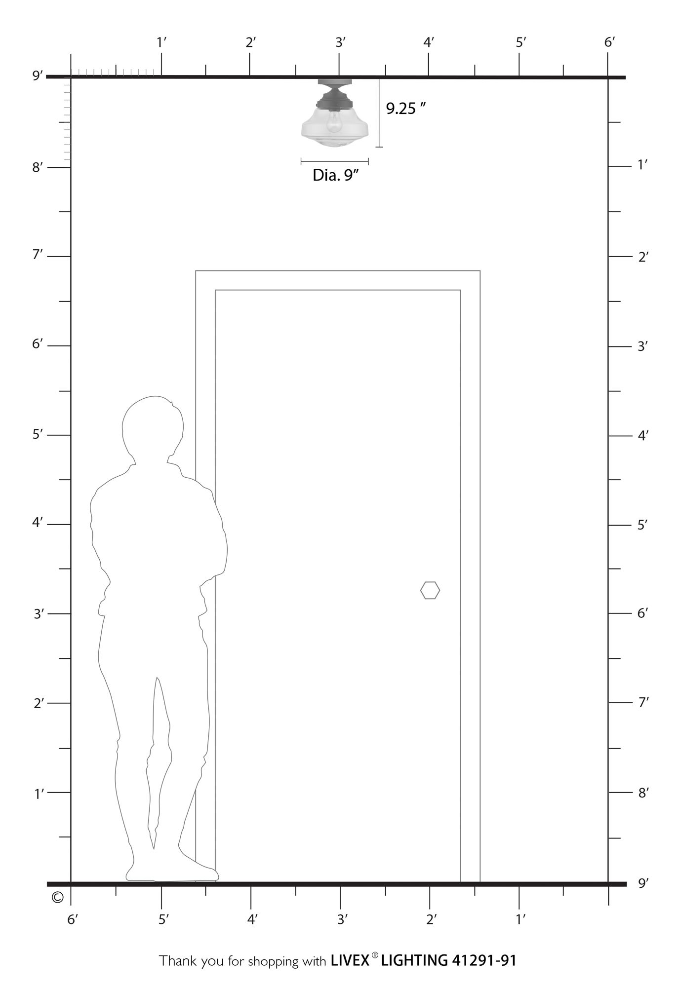 Avondale 1 Light Brushed Nickel Semi-Flush