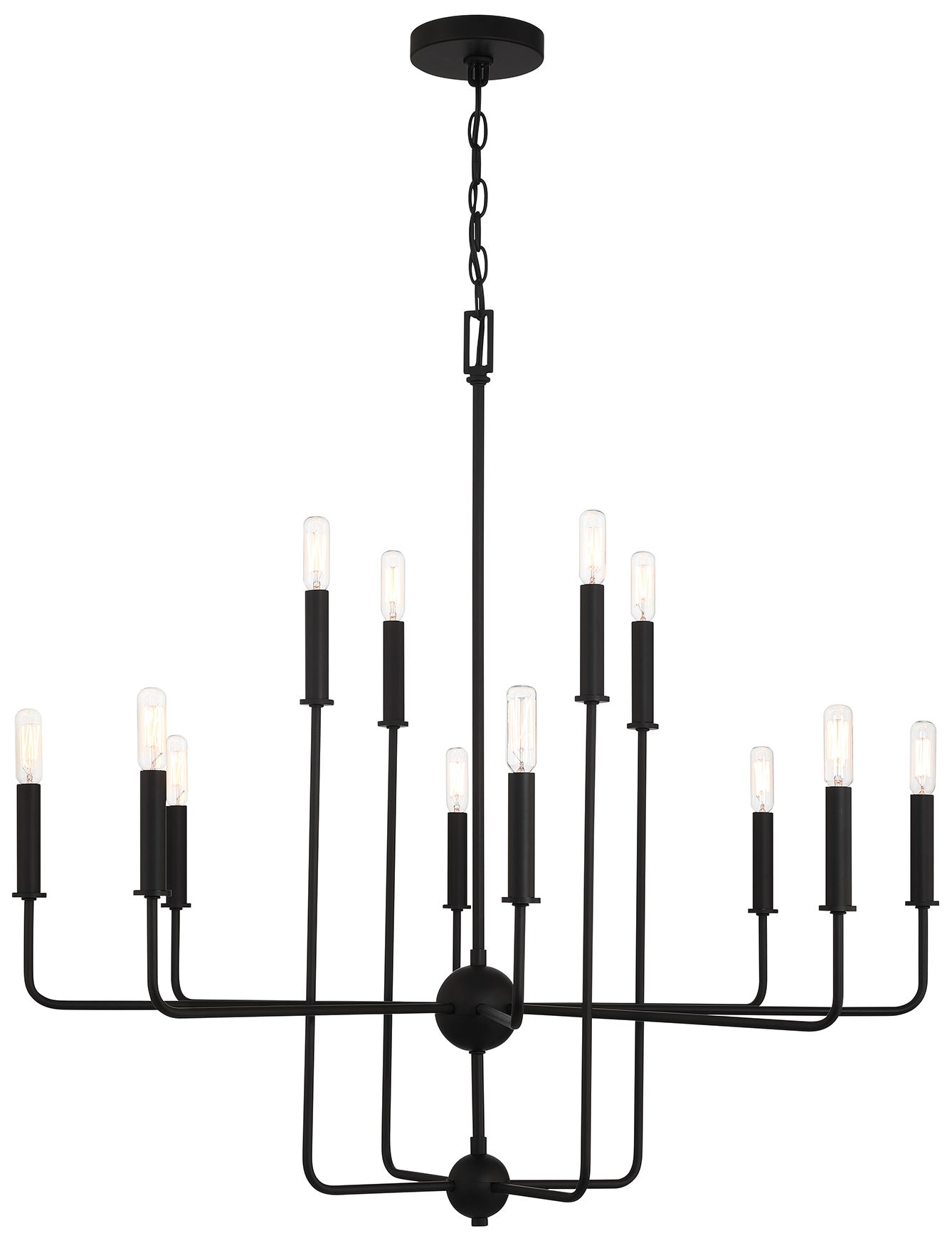 Avondale 12-Light Chandelier in Matte Black