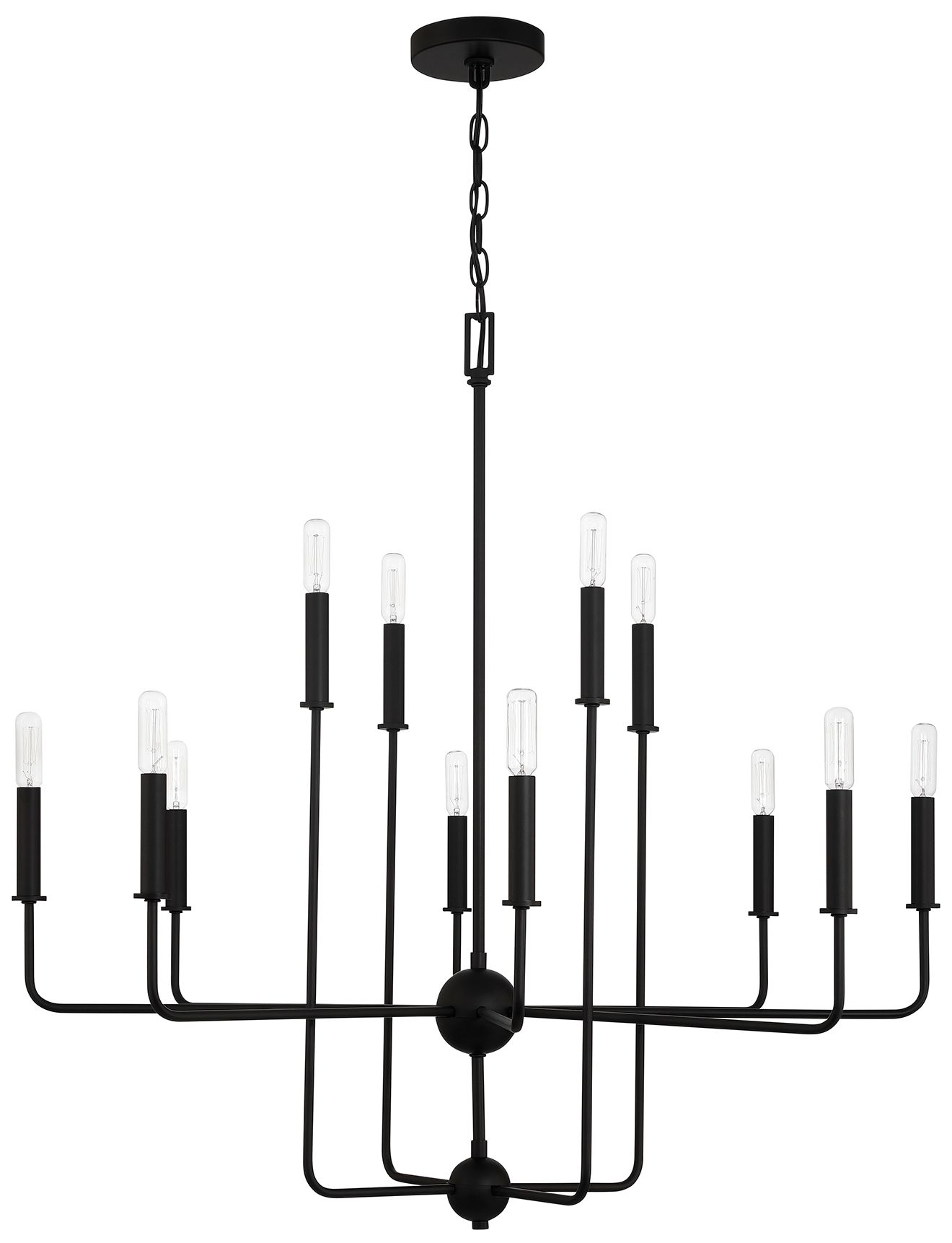 Image 2 Avondale 12-Light Chandelier in Matte Black more views