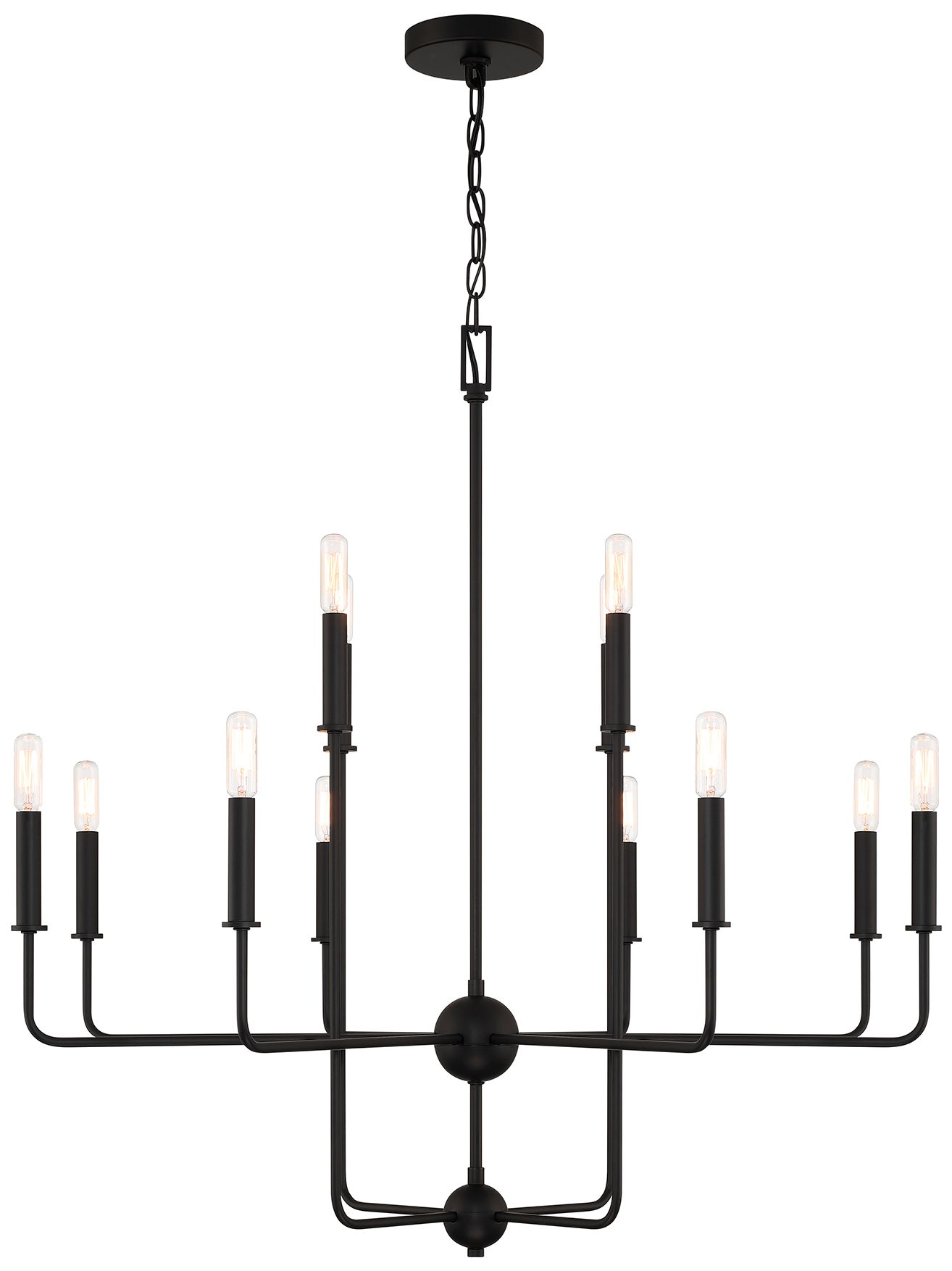 Image 5 Avondale 12-Light Chandelier in Matte Black more views