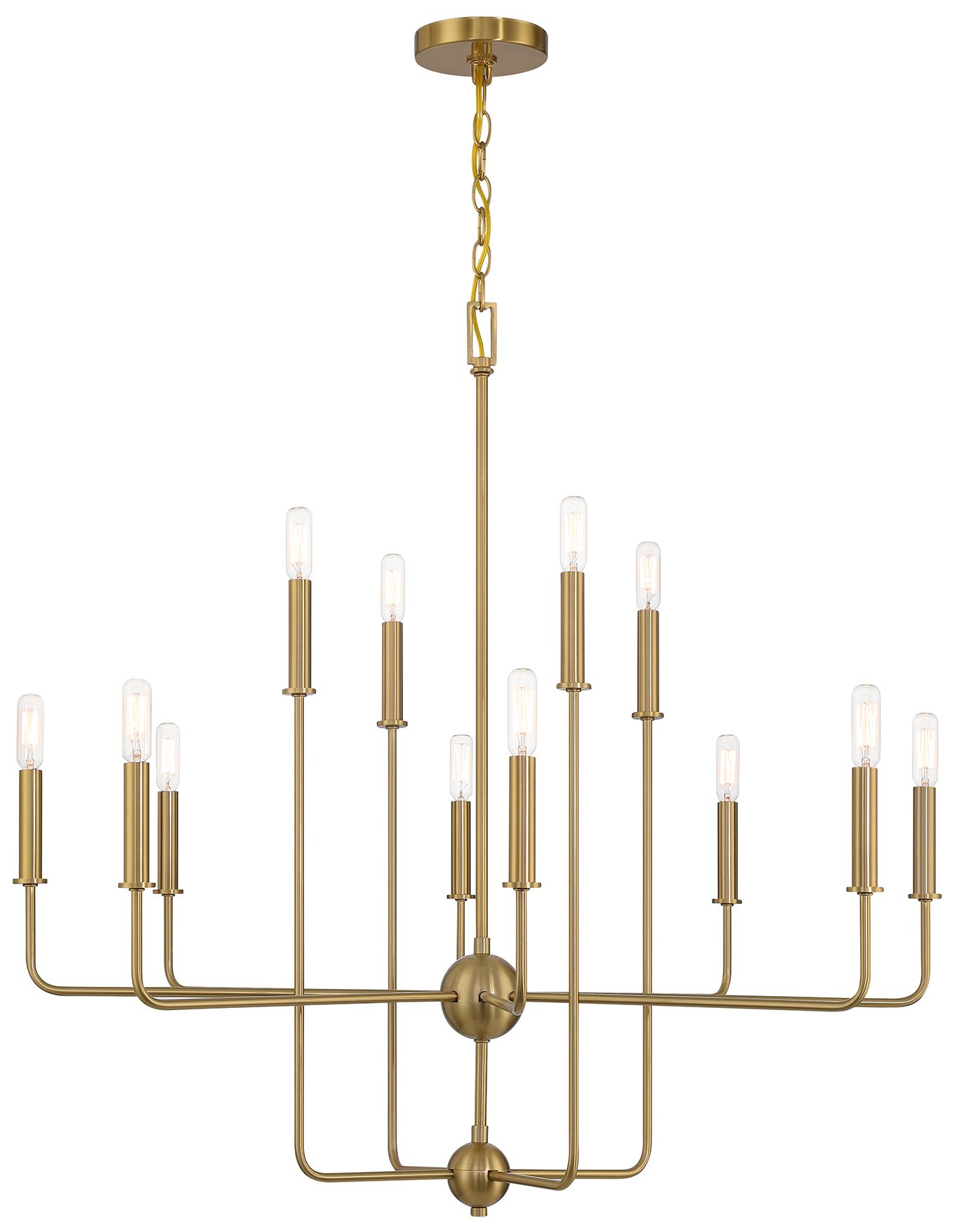 Image 2 Avondale 12-Light Chandelier in Warm Brass