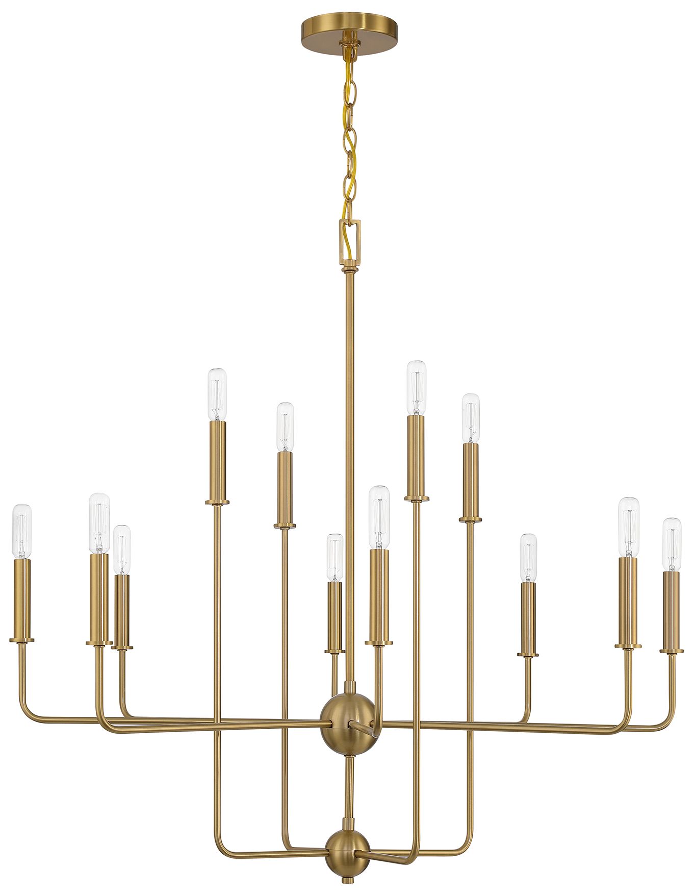 Image 3 Avondale 12-Light Chandelier in Warm Brass more views