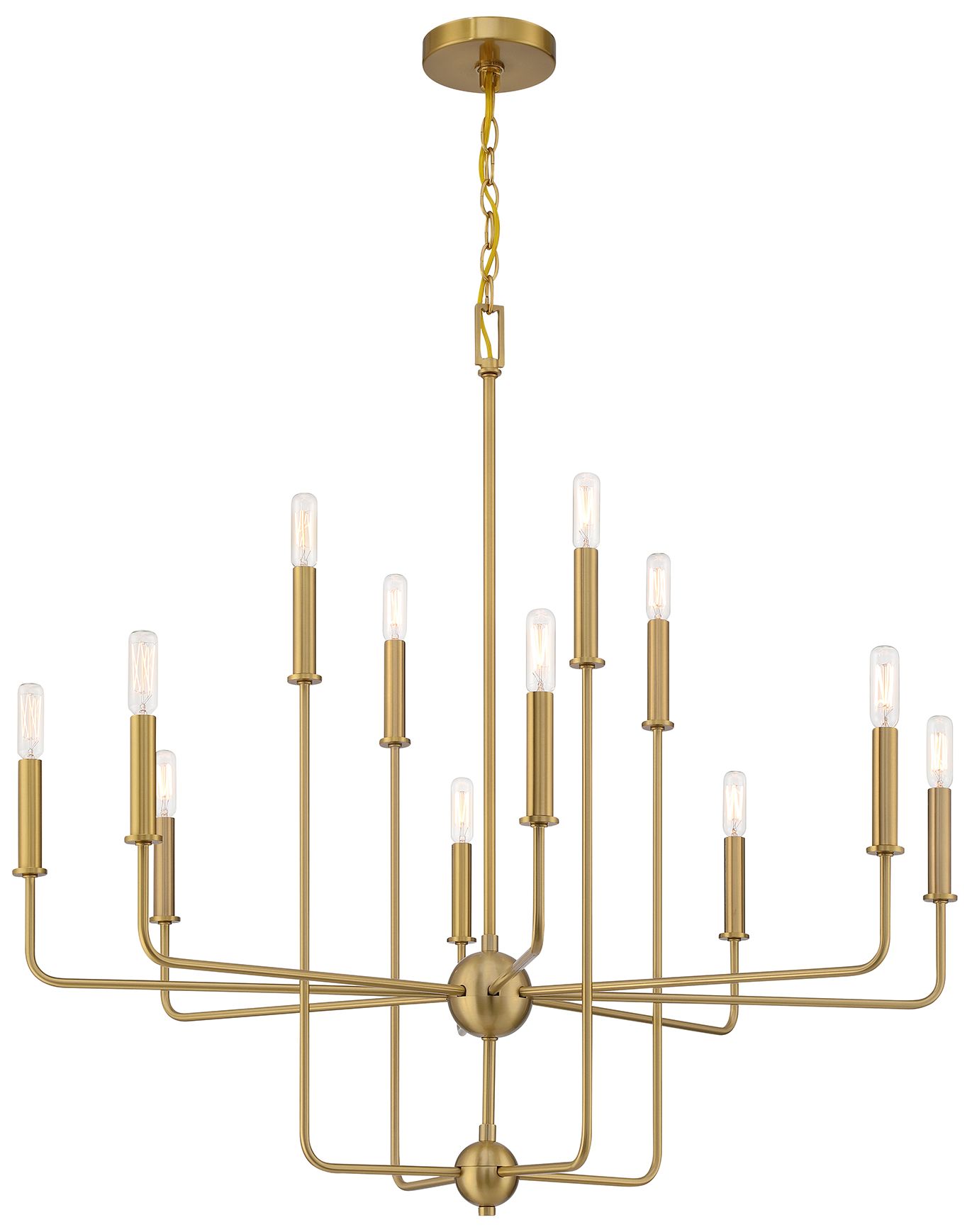 Image 4 Avondale 12-Light Chandelier in Warm Brass more views