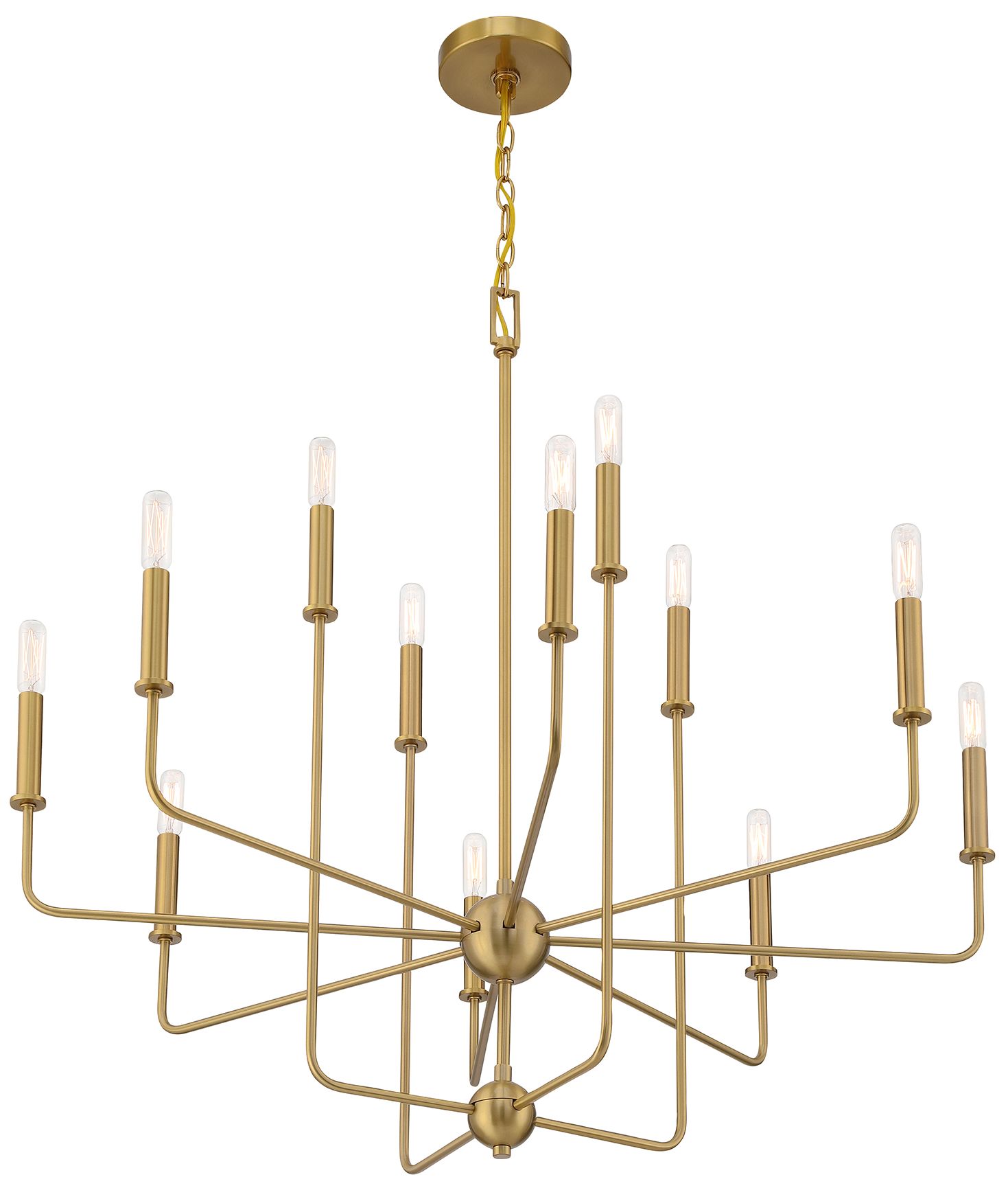 Image 5 Avondale 12-Light Chandelier in Warm Brass more views