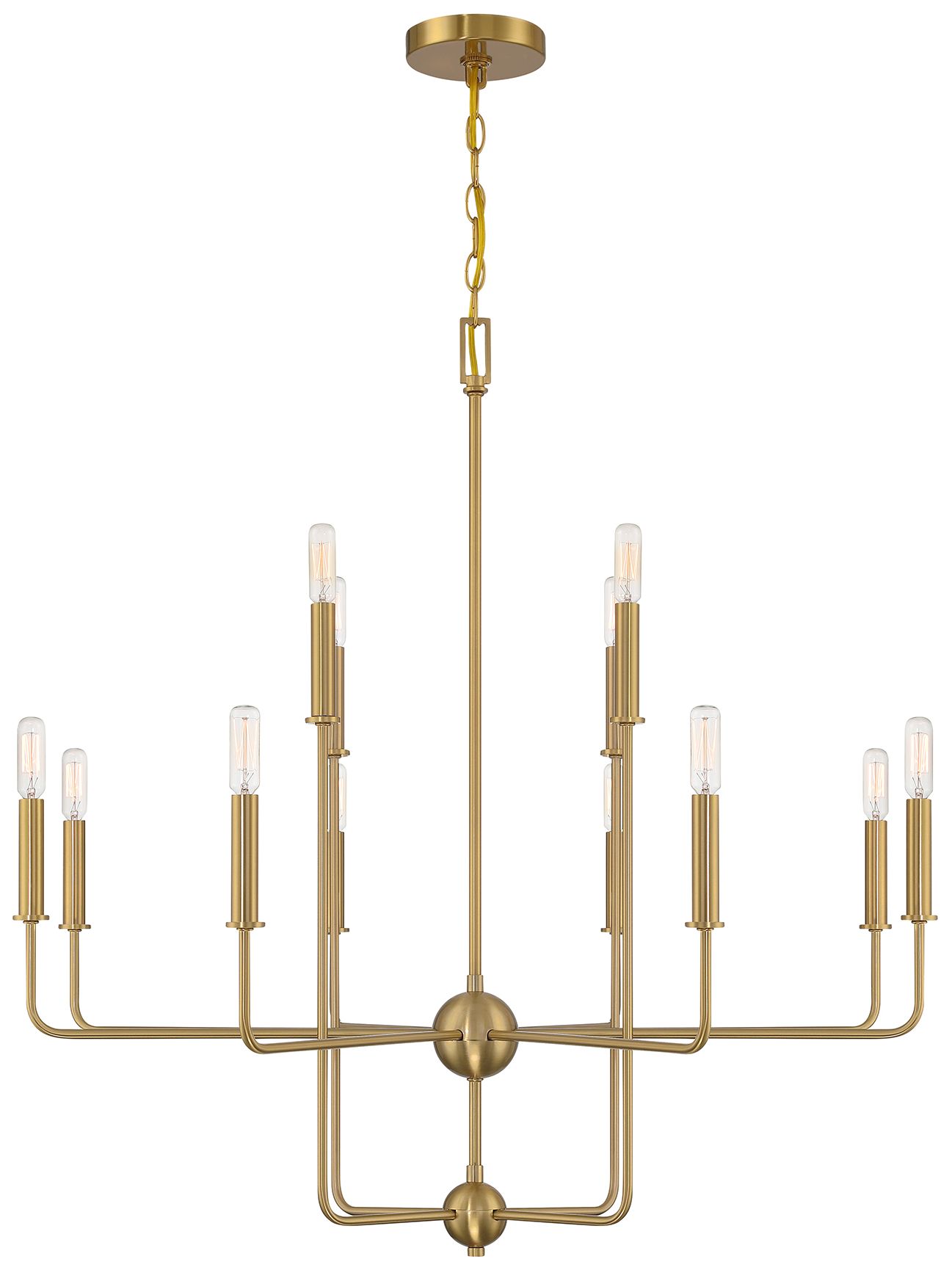 Image 6 Avondale 12-Light Chandelier in Warm Brass more views