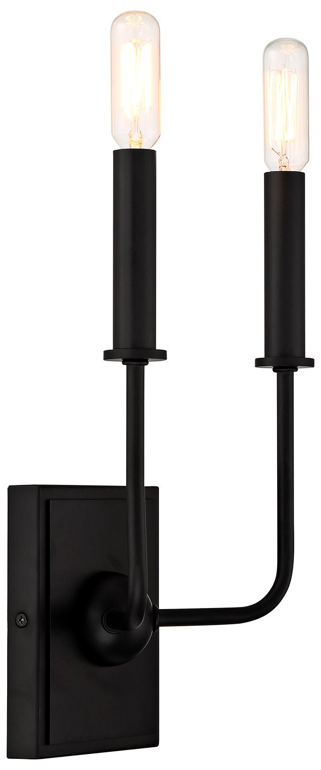 Avondale 2-Light Wall Sconce in Matte Black