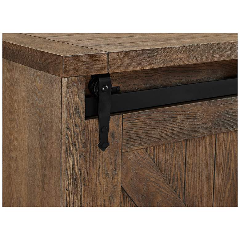 Image 3 Avondale 60" Wide Weathered Oak 2-Door Credenza or Console more views