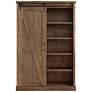 Avondale 72" High Weathered Oak 5-Shelf Wood Bookcase