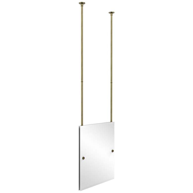 Image 1 Avondale Ceiling-Hung Antique Brass 21" x 26" Mirror