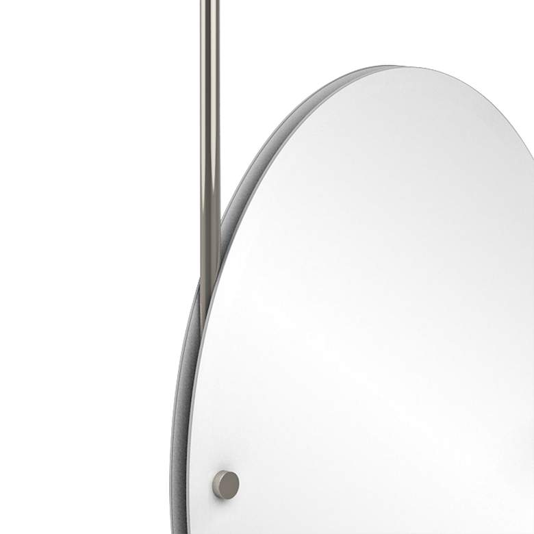 Image 2 Avondale Ceiling-Hung Polished Nickel 21" x 29" Oval Mirror more views