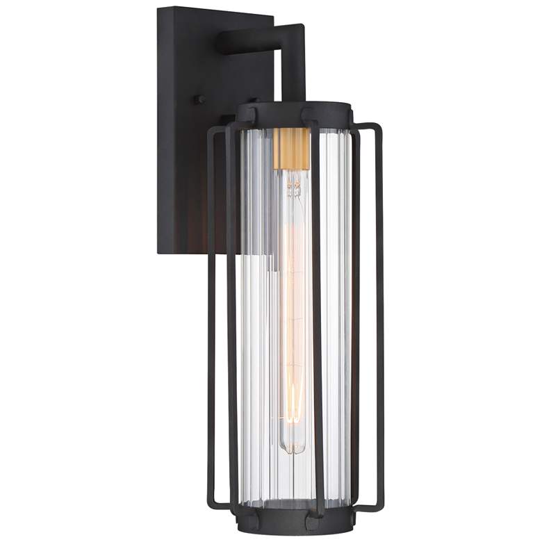 Image 1 Avonlea 19 inch High Sand Black Outdoor Wall Light