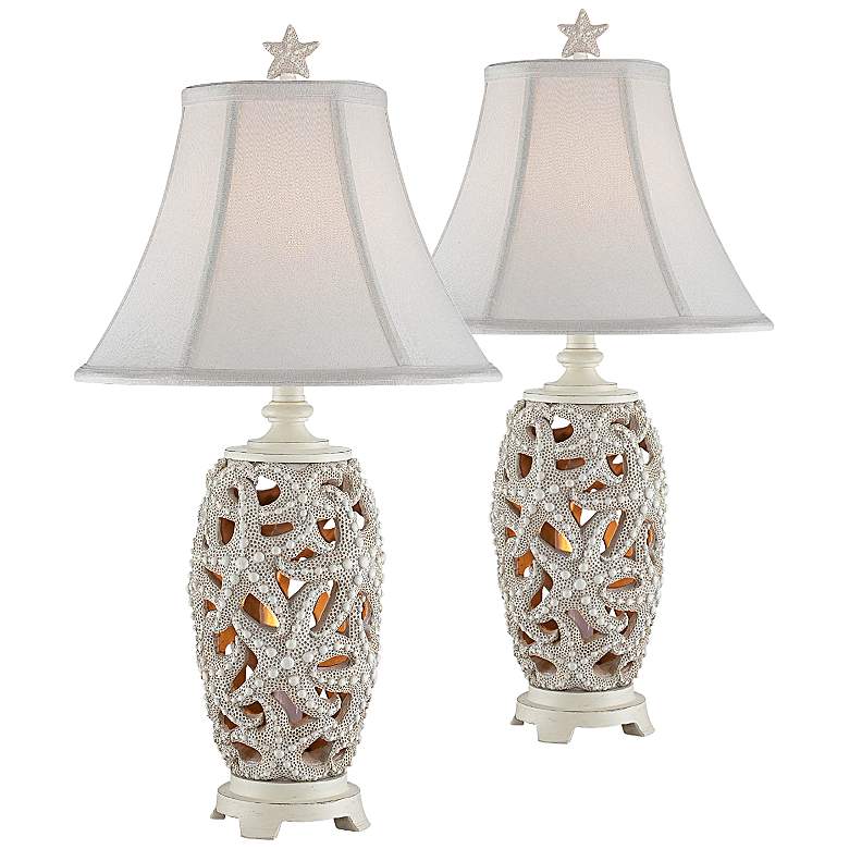 Image 1 Avonmore Starfish Night Light Table Lamp Set of 2