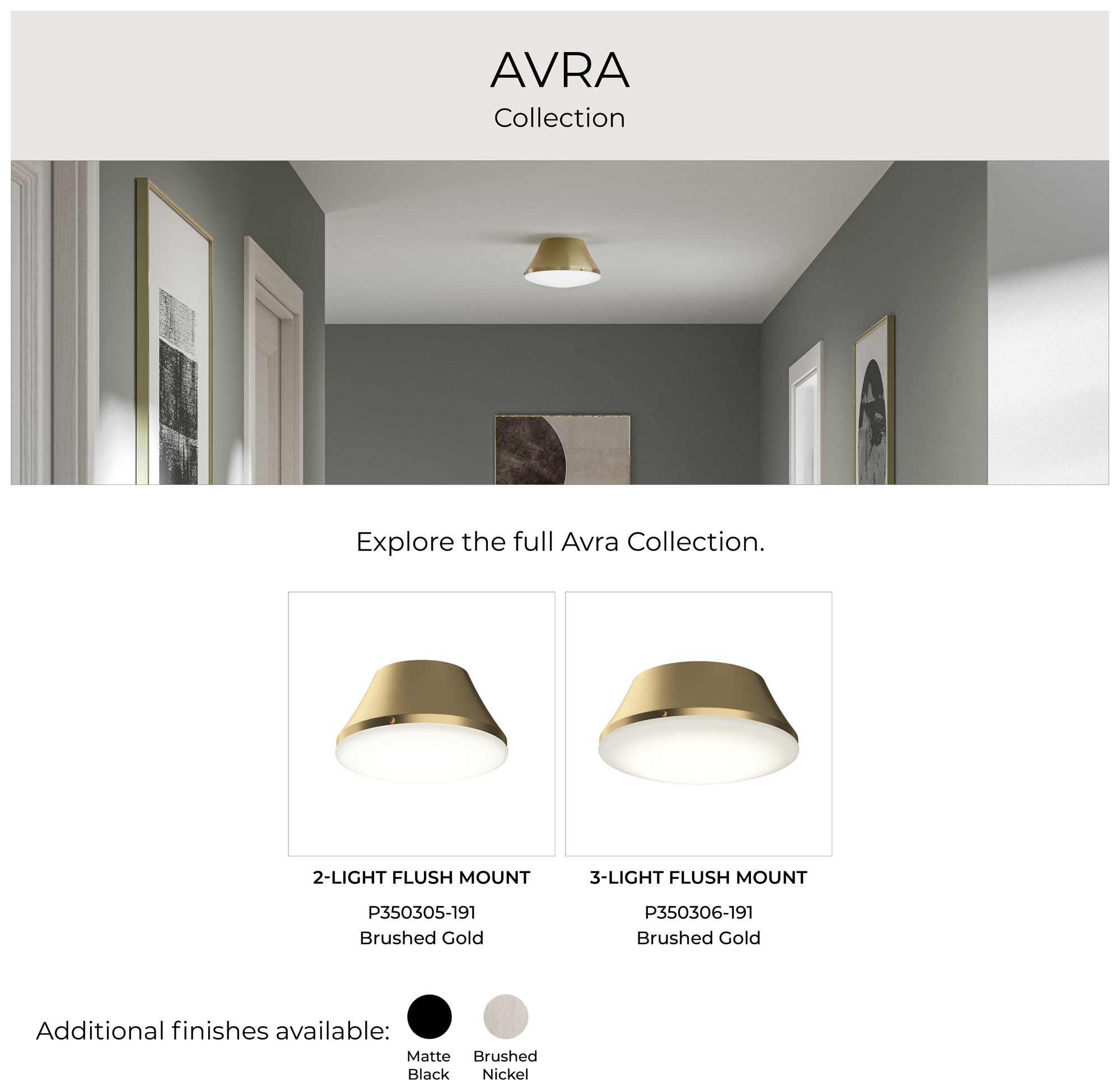 Avra Large 3-Light  Flush Mount with Etched White Glass Shade