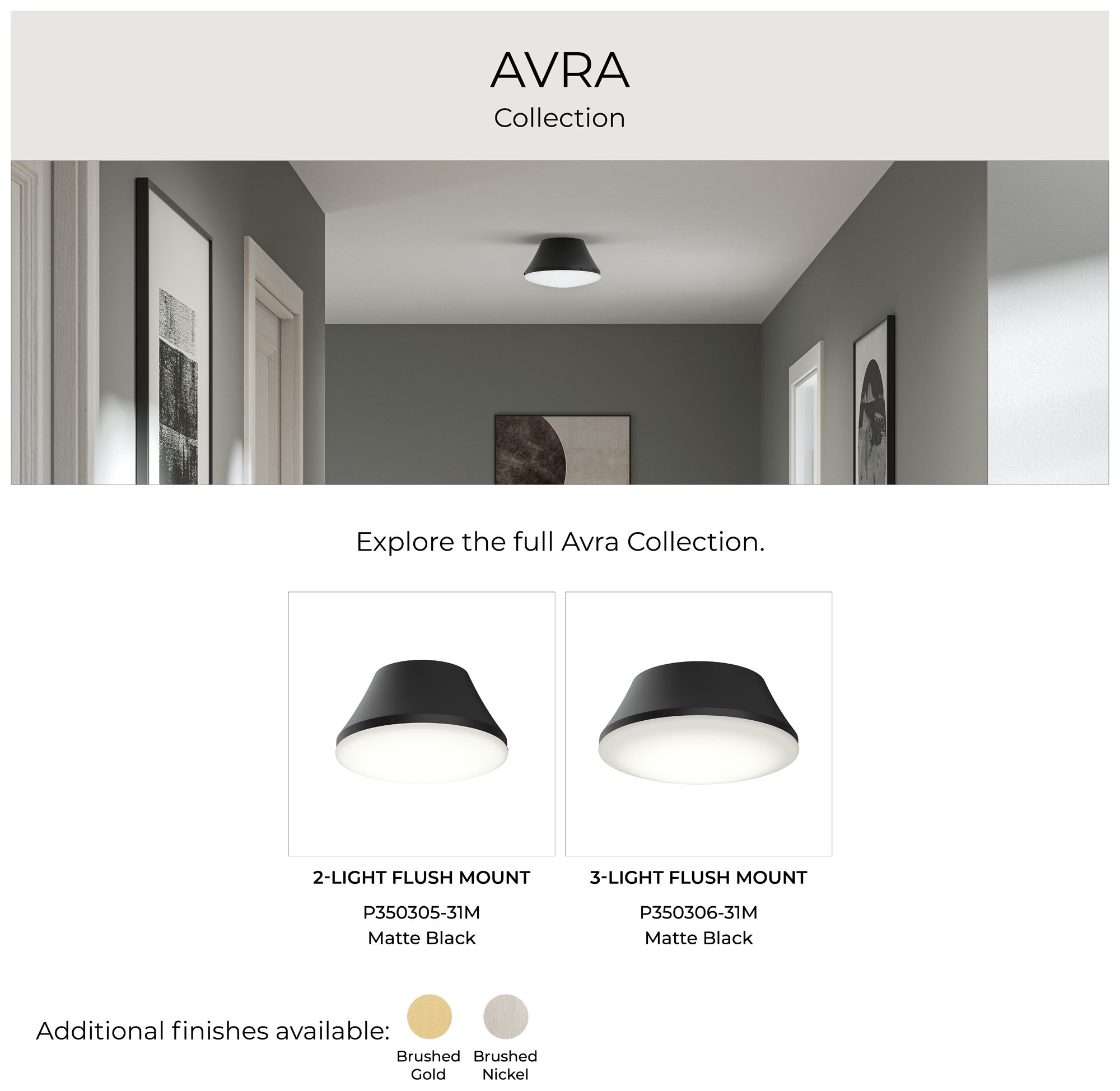 Avra Large 3-Light Flush Mount with Etched White Glass Shade