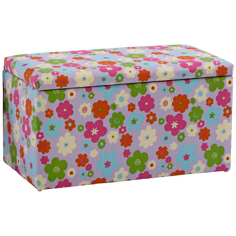 Image 1 Avril Colorful Floral Storage Bench