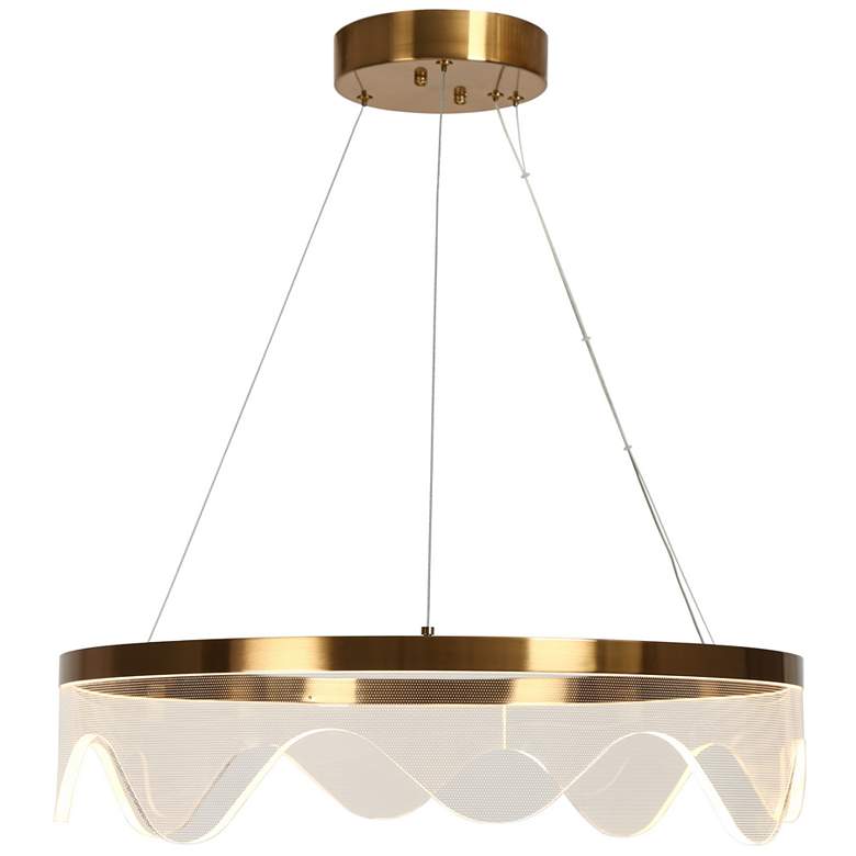 Image 1 Awtisfin 1-Light Gold LED Chandelier