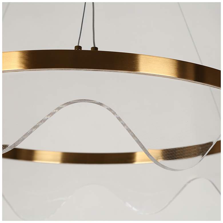 Image 2 Awtisfin 1-Light Gold LED Chandelier more views