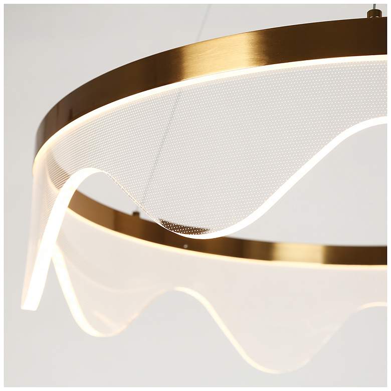 Image 6 Awtisfin 1-Light Gold LED Chandelier more views