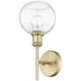 1_Axel 1 Light Wall Sconce in Brushed Champagne Bronze with Clear Glass Shade