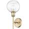 Axel 1 Light Wall Sconce in Brushed Champagne Bronze with Clear Glass Shade