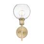 2_Axel 1 Light Wall Sconce in Brushed Champagne Bronze with Clear Glass Shade more views