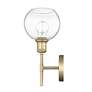 3_Axel 1 Light Wall Sconce in Brushed Champagne Bronze with Clear Glass Shade more views