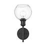 2_Axel 1 Light Wall Sconce in Matte Black with Clear Glass Shade more views