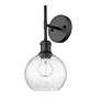 5_Axel 1 Light Wall Sconce in Matte Black with Seeded Glass Shade more views