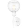 1_Axel 1 Light Wall Sconce in Matte White with Clear Glass Globe Shades Shade