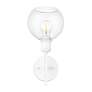 2_Axel 1 Light Wall Sconce in Matte White with Clear Glass Globe Shades Shade more views