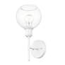 5_Axel 1 Light Wall Sconce in Matte White with Clear Glass Globe Shades Shade more views