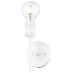 Axel 1 Light Wall Sconce in Matte White