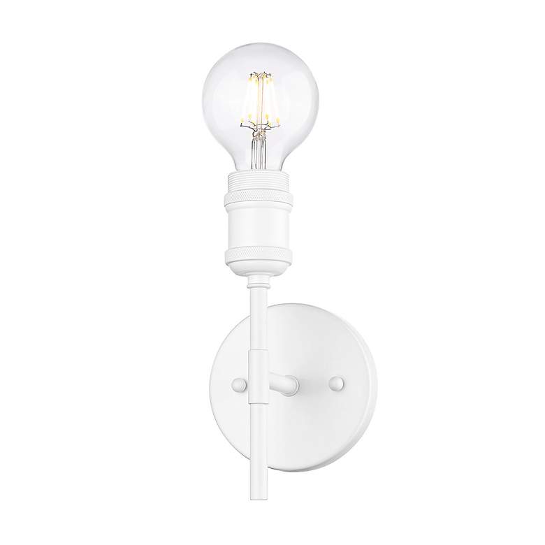 Image 4 Axel 1 Light Wall Sconce in Matte White more views