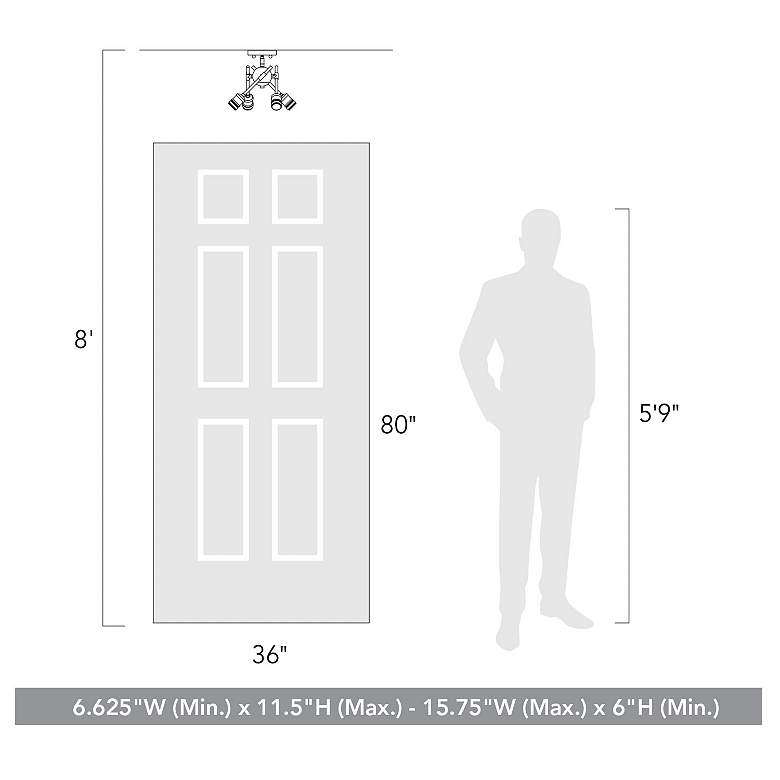 Image 3 Axel 12" Wide Matte Black 4-Light Semi-Flush more views