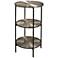 Axel 15" Wide Antiqued Nickel 3-Tier Round Side Table