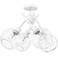 Axel 24" Wide 4-Light Semi-Flush in Matte White with Clear Glass