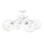 4_Axel 24" Wide 4-Light Semi-Flush in Matte White with Clear Glass more views